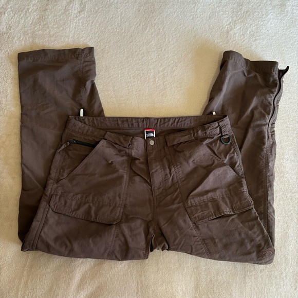 The North Face Brown Convertsbke Hiking pant size large - Picture 1 of 7